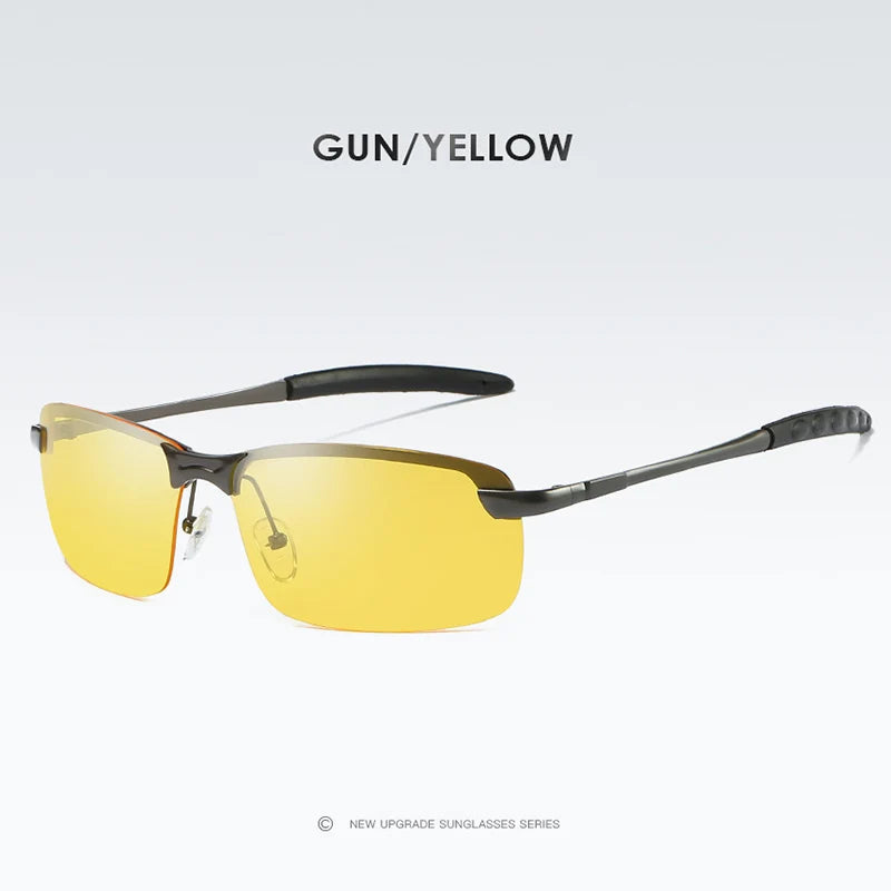 Randlose Nachtsichtbrille für Autofahrer von LIOUMO, polarisierte Sonnenbrille, UV400