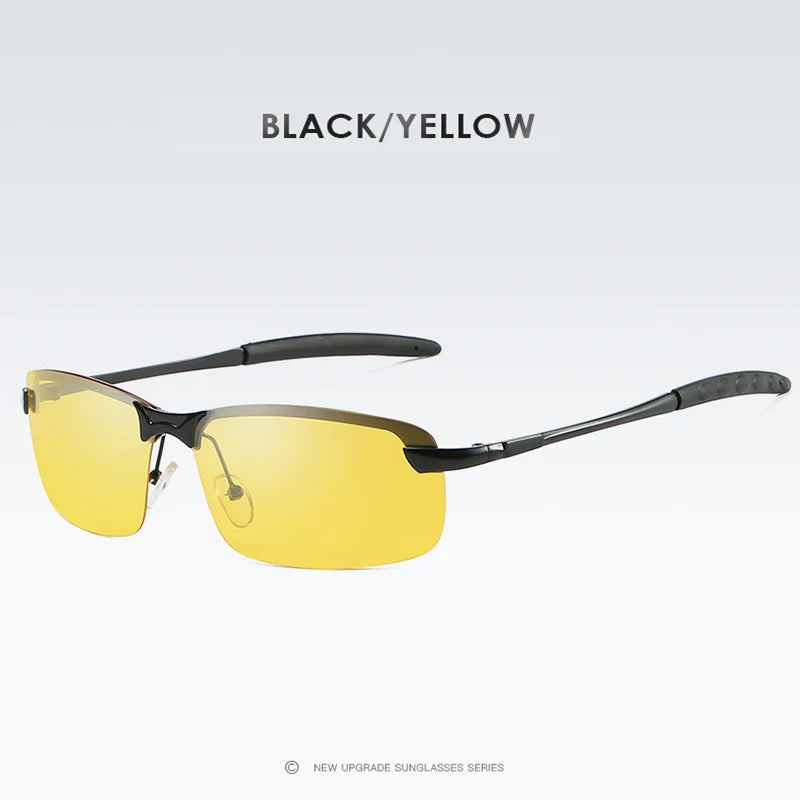 Randlose Nachtsichtbrille für Autofahrer von LIOUMO, polarisierte Sonnenbrille, UV400