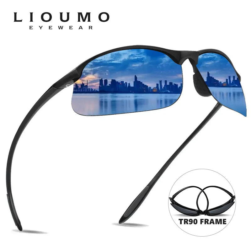 Ultraleichte, polarisierte Sonnenbrille von LIOUMO, Outdoor-Radbrille