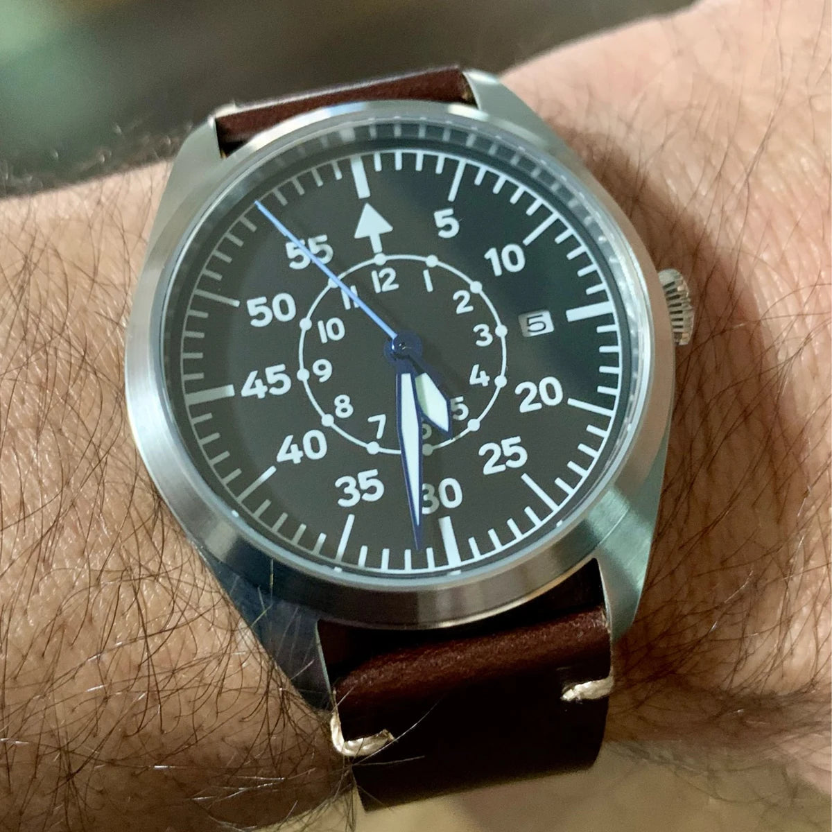 Fliegeruhr Type A / B Piloten Uhr, Automatik, Armbanduhr