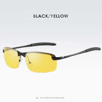 Randlose Nachtsichtbrille für Autofahrer von LIOUMO, polarisierte Sonnenbrille, UV400