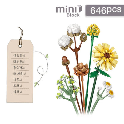 Romantic-Flowers Bausteine, verschiedene Varianten