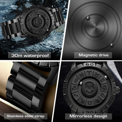 Original FOXBOX Marke Zeiger Magnetische Kugeln Quarz Armbanduhr