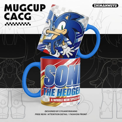 Tasse Anime Cartoon Sonic The Hedgehog Keramik Becher Keramik Becher Kaffee Tasse Kreatives Geschenk Geschenkidee