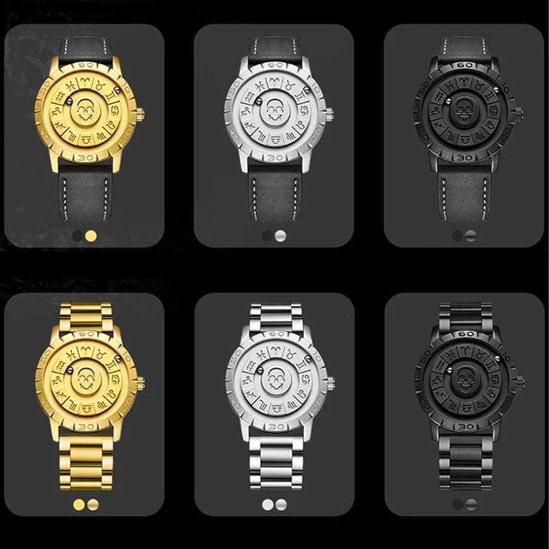 Original FOXBOX Marke Zeiger Magnetische Kugeln Quarz Armbanduhr