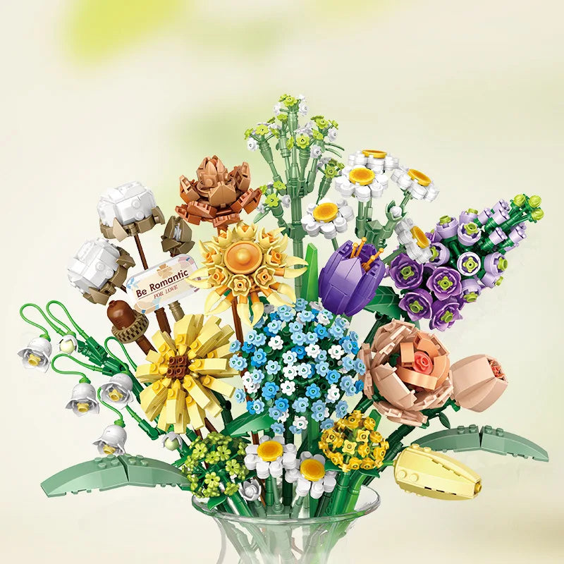 Romantic-Flowers Bausteine, verschiedene Varianten